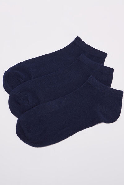 Lot 3 paires chaussettes bleu marine homme