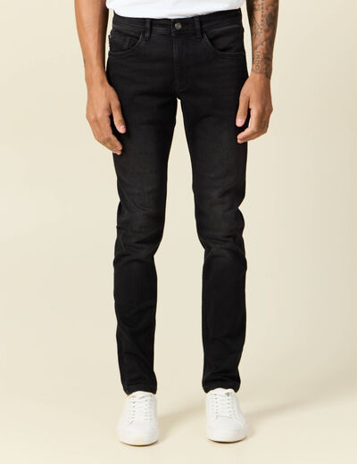 Jeans slim 5 poches denim snow noir homme
