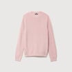 Pull droit col rond manches longues rose pastel homme