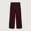 Jeans flare taille standard bordeaux femme