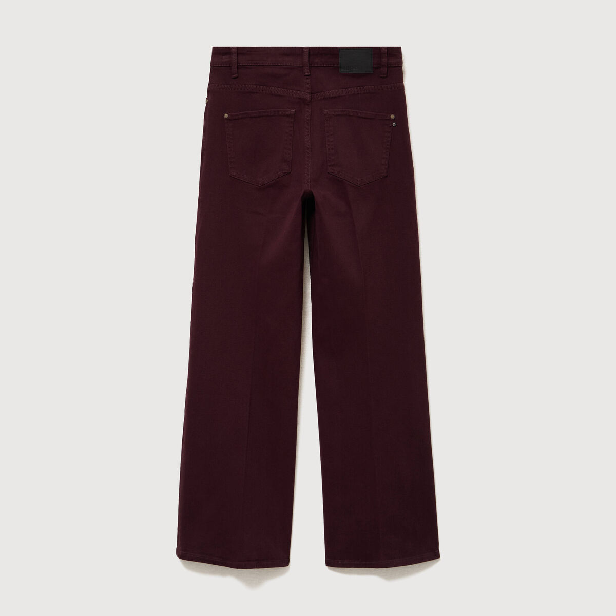 Jeans flare taille standard bordeaux femme