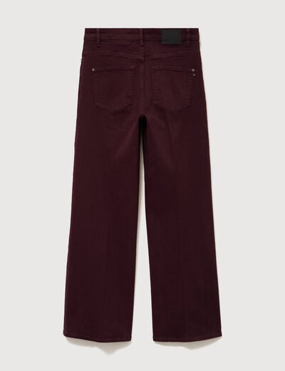 Jeans flare taille standard bordeaux femme