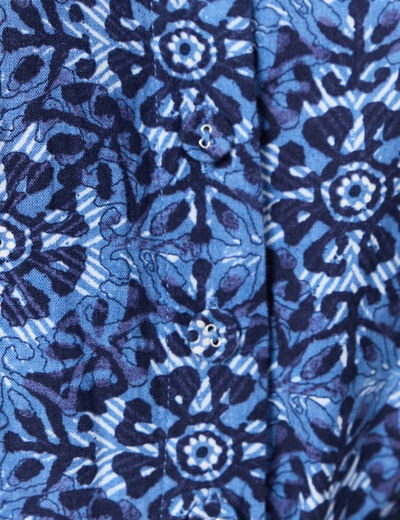 Combinaison salopette manches courtes bleu femme