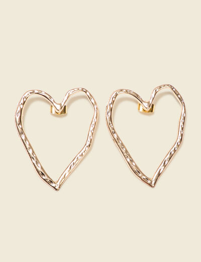 Boucles d'oreilles pendantes couleur or femme