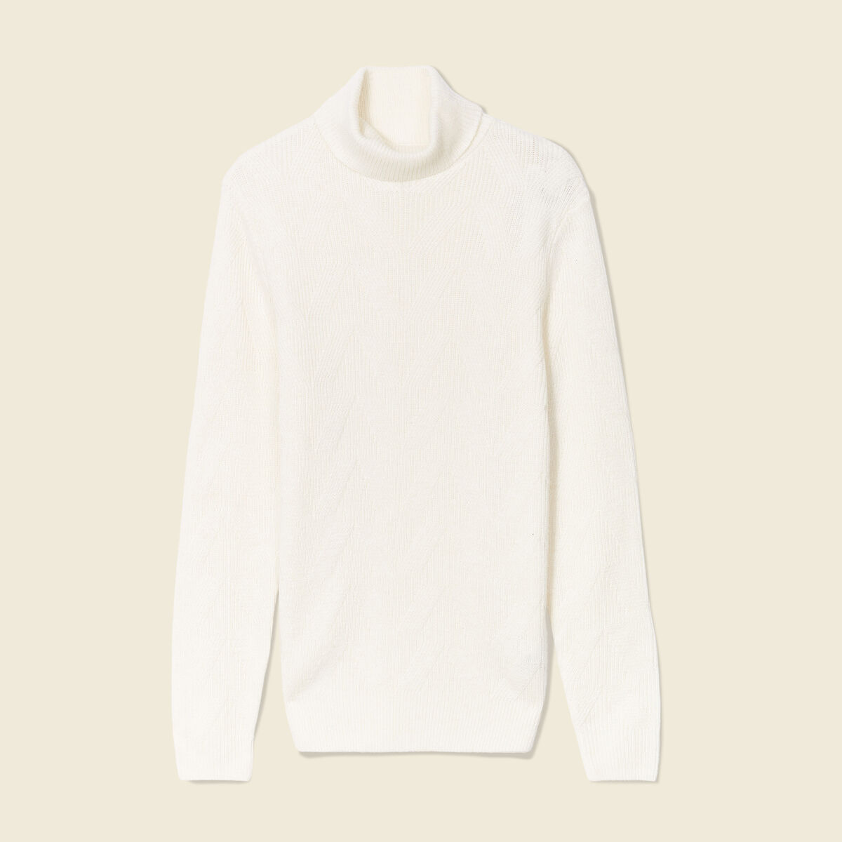 Pull manches longues ecru homme
