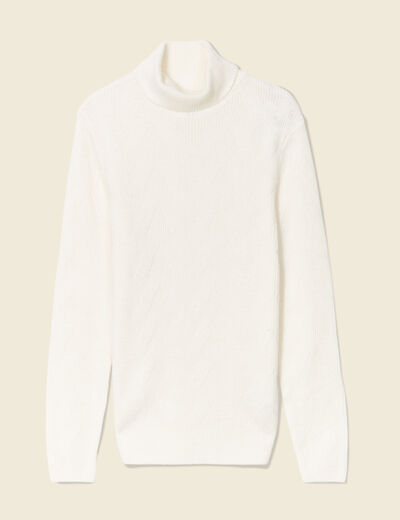 Pull manches longues ecru homme