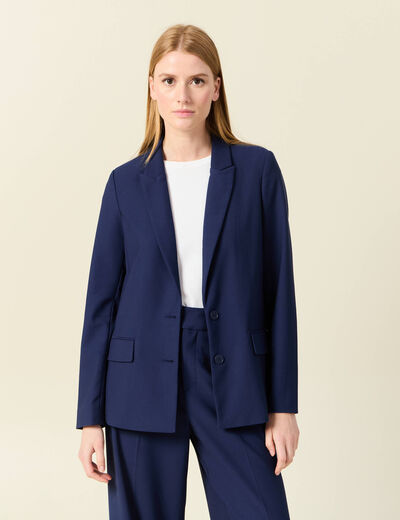 Blazer éco-responsable bleu marine femme