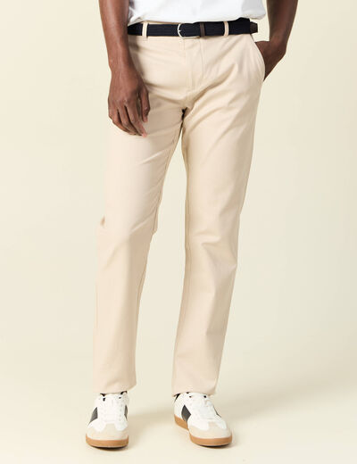 Pantalon chino straight sable homme