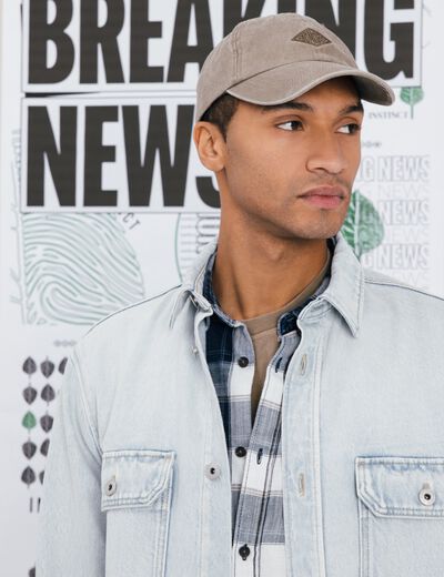 Casquette gris homme