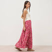 Jupe fluide rouge cerise femme