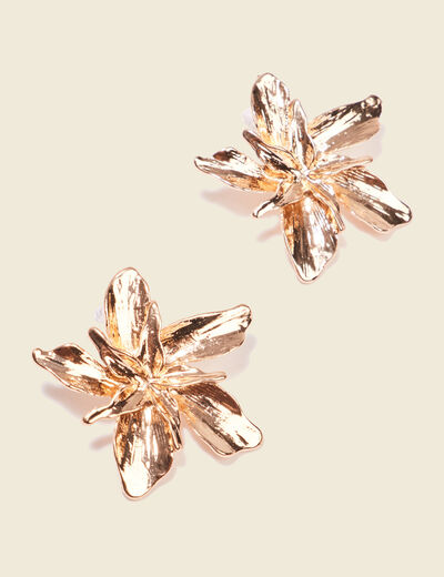 Boucles d'oreilles clous couleur or femme