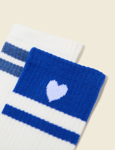Lot de 2 paires de chaussettes bleu electrique femme