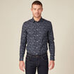 Chemise à manches longues bleu marine homme