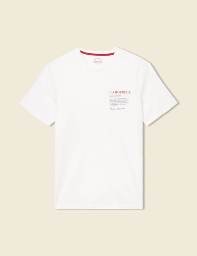 T-shirt manches courtes ecru homme