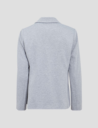 Veste blazer droite gris clair femme