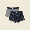Pack de 2 boxers gris fonc&eacute; homme