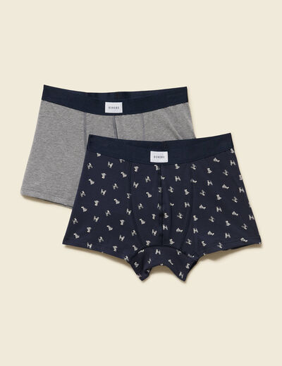 Pack de 2 boxers gris foncé homme