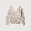 Pull col bateau manches longues ecru femme