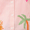 Chemise ample en coton &agrave; broderie orange abricot femme