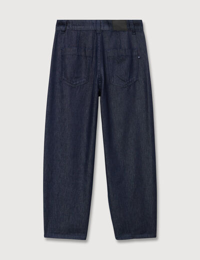 Jeans slouchy taille haute denim brut femme