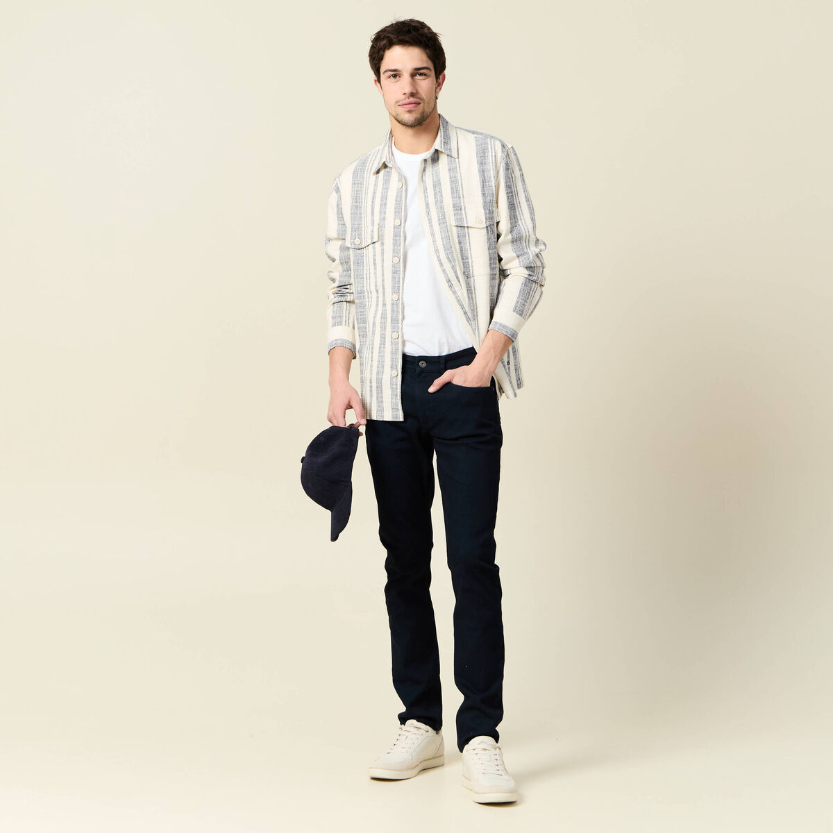 Jeans slim denim brut homme