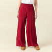 Pantalon large fluide rouge fonc&eacute; femme