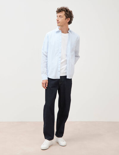 Chemise boyfriend en coton ecru homme