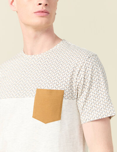 T-shirt manches courtes blanc homme