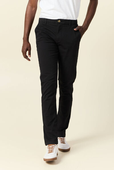 Pantalon slim Instinct chino noir homme