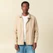 Trench manches longues col montant beige homme