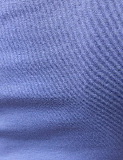 T-shirt asymétrique manches courtes violet femme
