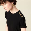 Robe longue droite noir femme