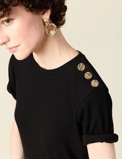 Robe longue droite noir femme
