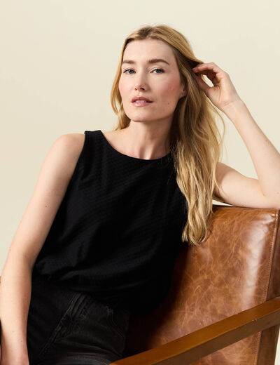 Débardeur sans manches noir femme