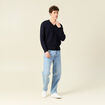 Pull éco-responsable bleu marine homme