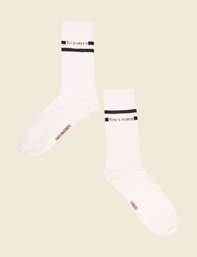 Chaussettes ecru homme