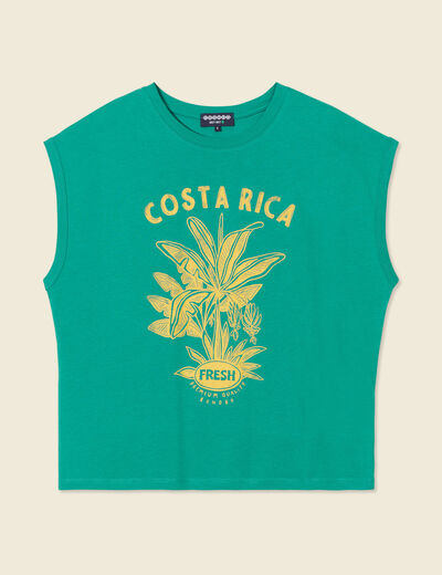 T-shirt éco-responsable vert turquoise femme