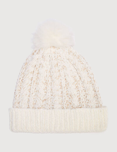 Bonnet ivoire femme