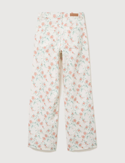 Pantalon boot cut flare taille haute blanc femme