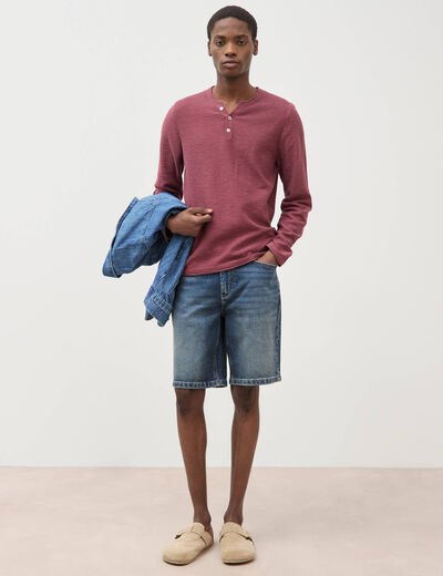 Bermuda en jeans denim brut homme