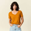 T-shirt manches courtes orange foncé femme