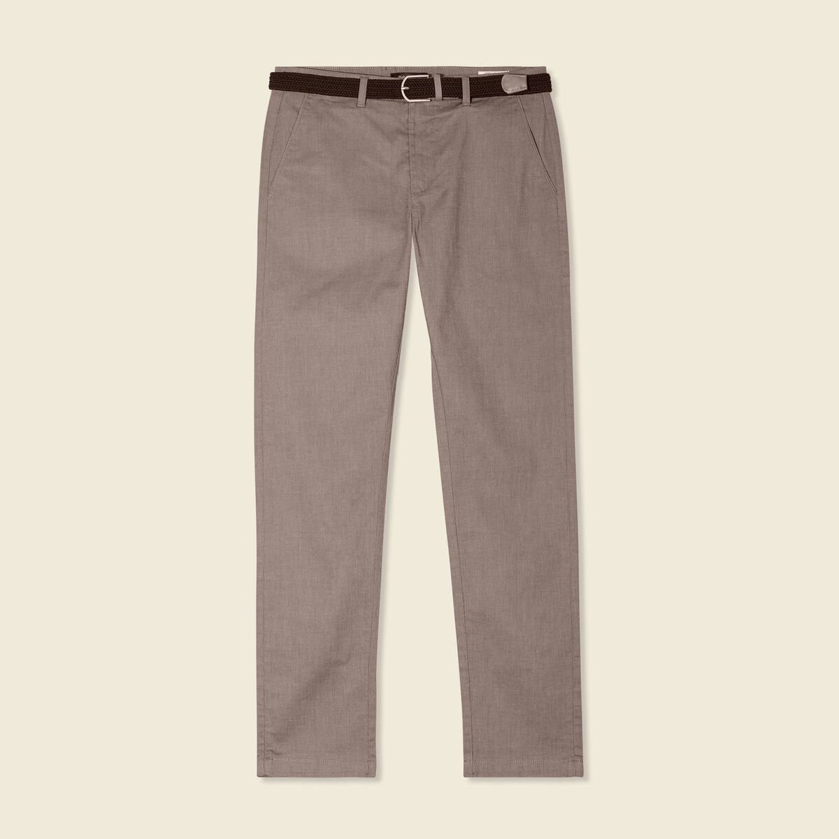 Pantalon chino straight taupe homme