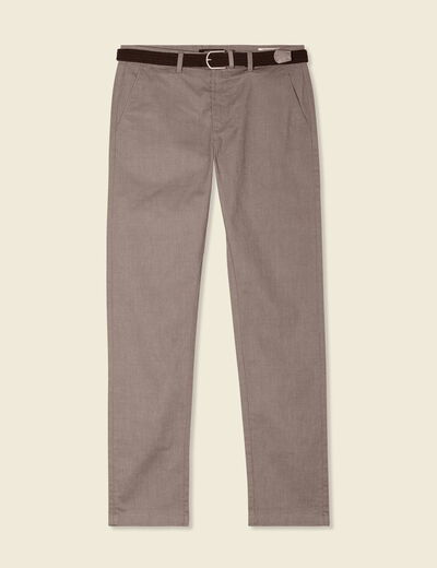 Pantalon chino straight taupe homme