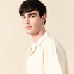 Chemise manches courtes ecru homme