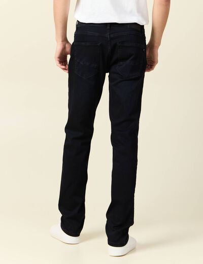 Jeans straight 5 poches denim blue black homme