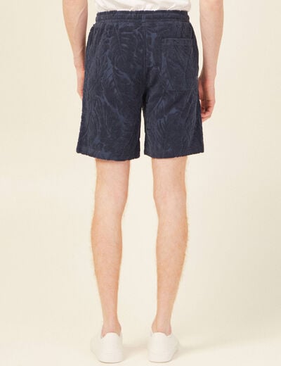 Bermuda large à coulisse bleu marine homme