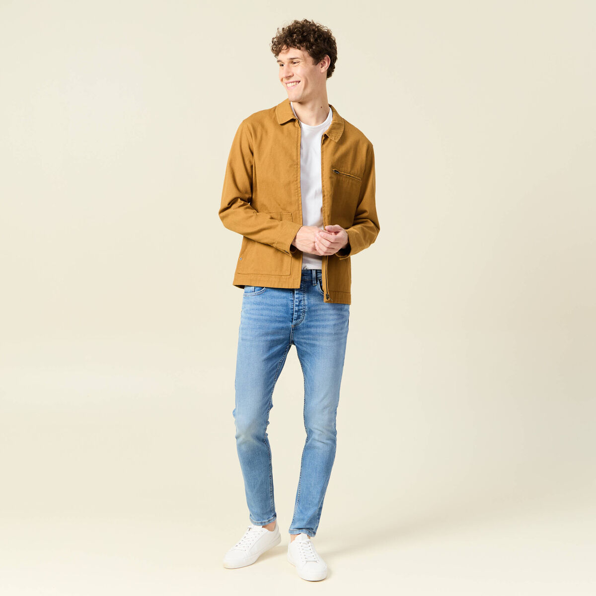 Jeans skinny tapered denim used homme