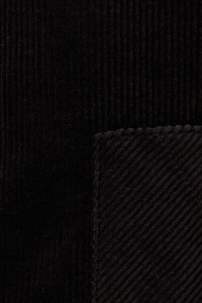 Robe chasuble trapèze velours noir femme