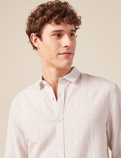 Chemise manches longues blanc homme