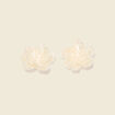 Boucles d'oreilles clous ecru femme